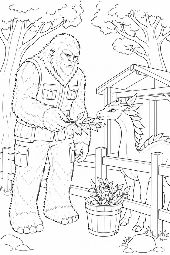 Monster firefighter coloring page