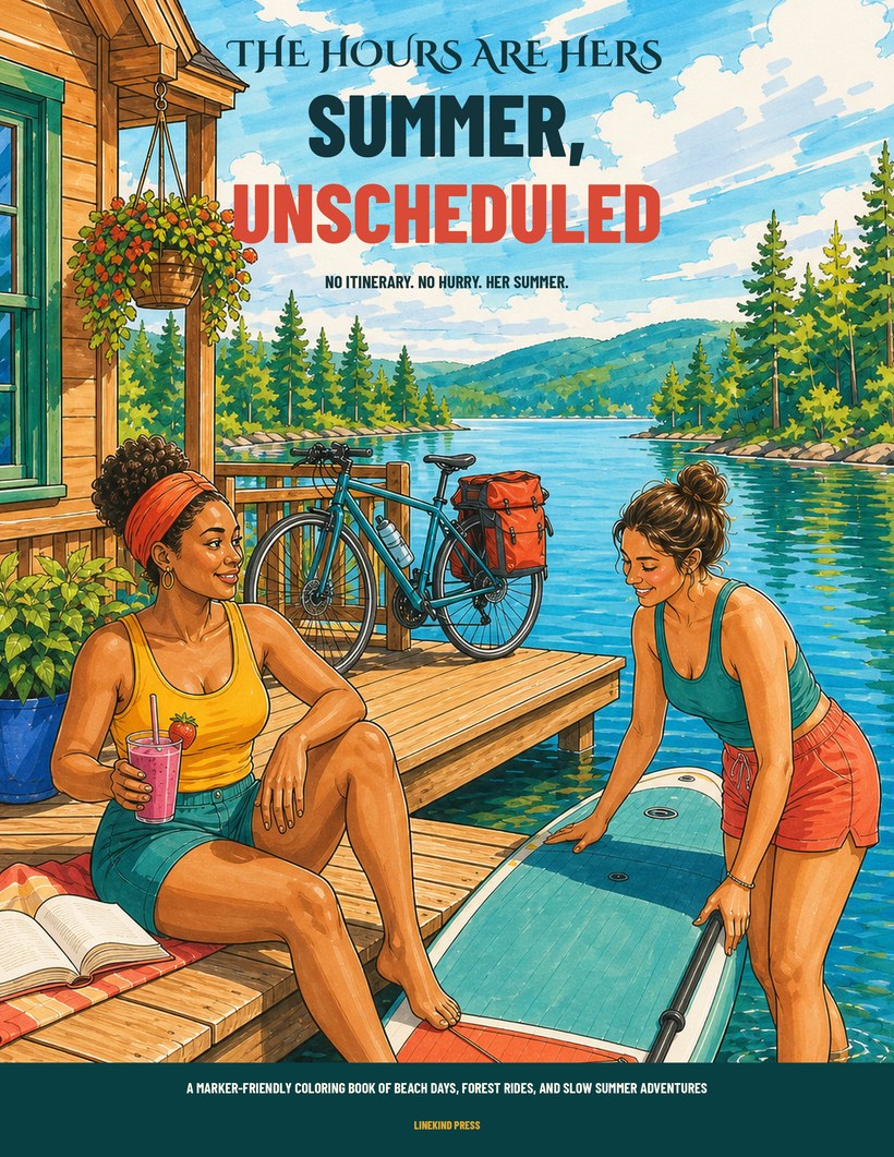 The Hours Are Hers: Summer, Unscheduled coloring book cover